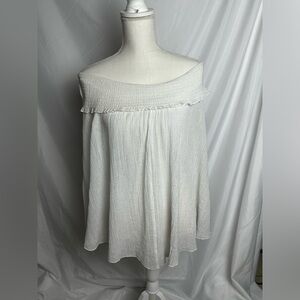 victoria's secret Vintage Beach Sexy Swim Top Of The Shoulder Cover Up Tunic Med